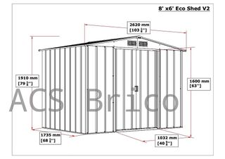 Caseta Metálica Eco Altea 173x262x191 cm - Duramax