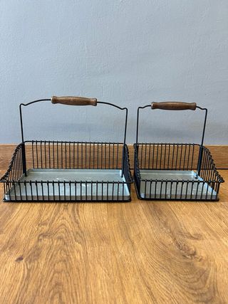 Set 2 especieros Ikea metal y madera