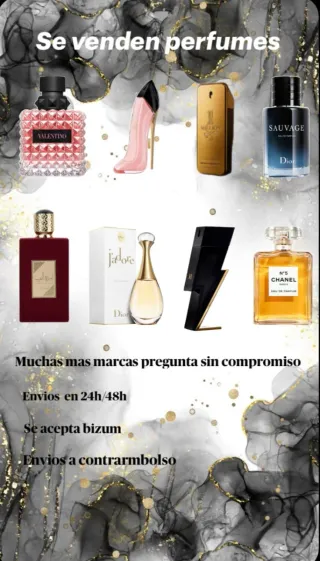 Perfumes de marca: Valentino, Dior, Chanel