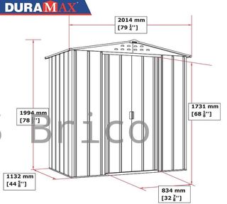 Caseta Metálica Top Atenea 113x201x199 cm - Duramax
