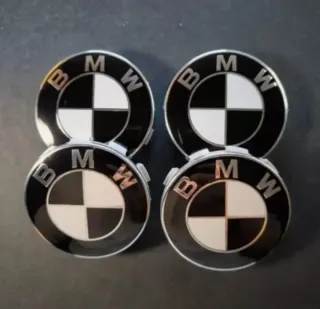 4 TAPABUJES CENTRO RUEDA LLANTA TAPACUBOS BMW 68MM