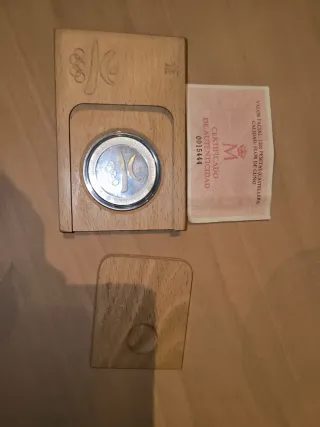 Moneda 2000 Pesetas Plata Certificado Autenticidad