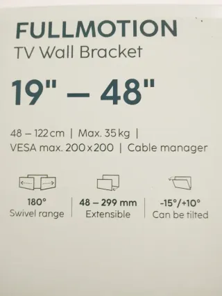 Soporte Pared TV Hama Fullmotion 19-48