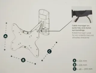 Soporte Pared TV Hama Fullmotion 19-48