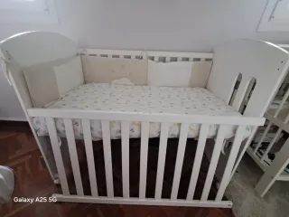 Cuna de colecho madera blanca clasica