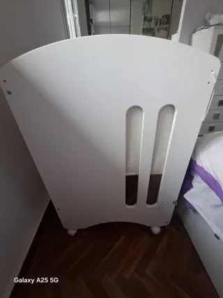 Cuna de colecho madera blanca clasica