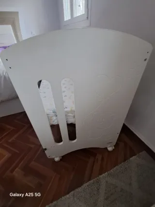 Cuna de colecho madera blanca clasica