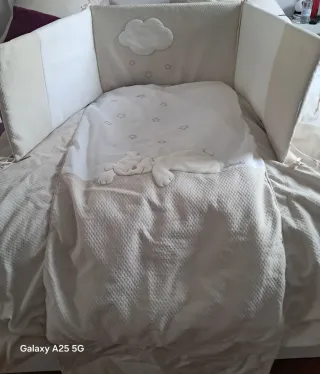 Cuna de colecho madera blanca clasica