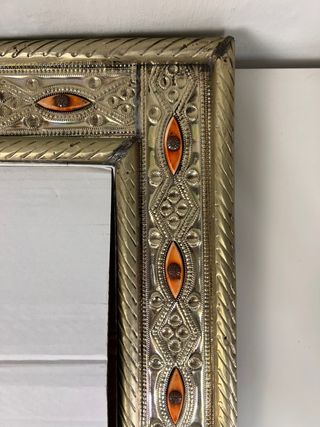 Espejo Marroquí Dorado y Naranja
