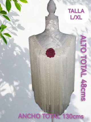 MANTONCILLO CUQUILLO Crochet 100% a mano T L/XL