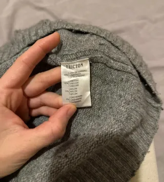 Jersey Noah Buri cremallera beige y gris