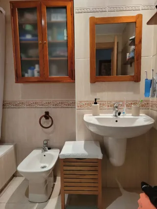 Muebles de baño madera y cristal