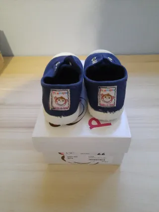 Zapatillas Pisamonas Lona azul marino  Talla 22