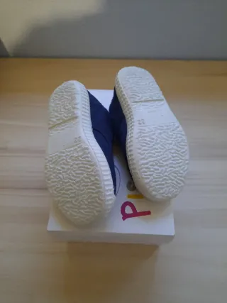 Zapatillas Pisamonas Lona azul marino  Talla 22