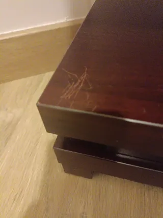 Mueble recibidor consola wengue y blanco