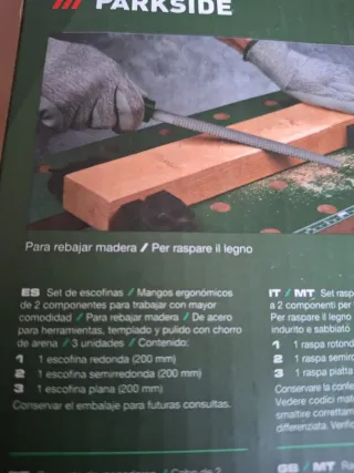 Set de limas, escofinas y formones Parkside