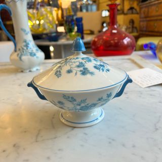 Juego de Porcelana Giraud Limoges Azul y Blanco