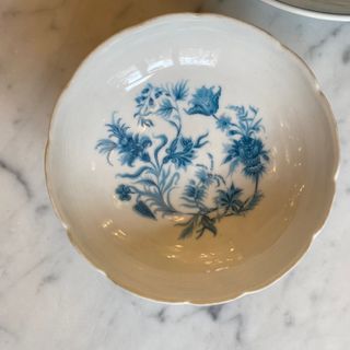 Juego de Porcelana Giraud Limoges Azul y Blanco