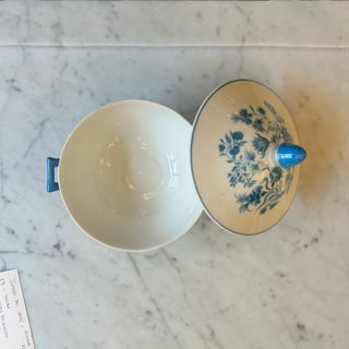 Juego de Porcelana Giraud Limoges Azul y Blanco