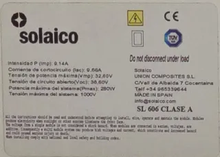 Panel Solar 6 Total 1580W+ soportes+ cableado