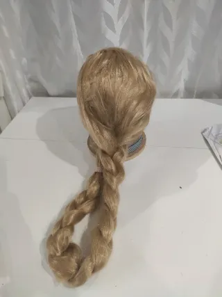 Peluca rubia trenza larga estilo Rapunzel