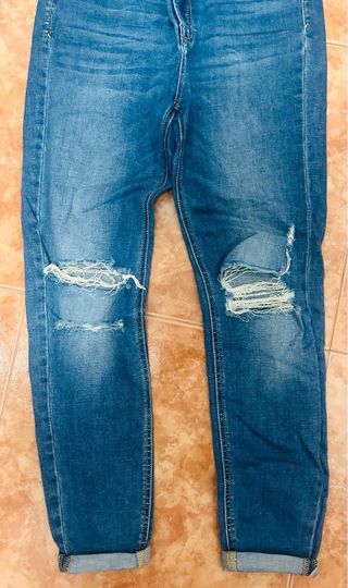 Jeans mujer rotos azules