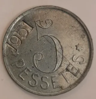 Moneda 5 Pta. La Unió Canet de Mar