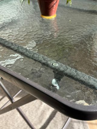 Mesa plegable cristal