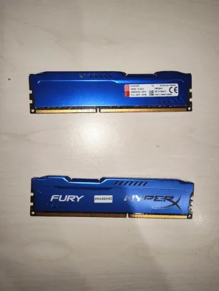 2x HyperX Fury RAM DDR3 8gb RAM