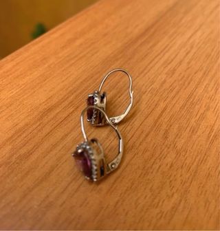 Orecchini Cuore Oro bianco su argento