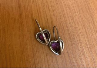 Orecchini Cuore Oro bianco su argento