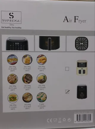 Friggitrice ad aria Nero 6lt