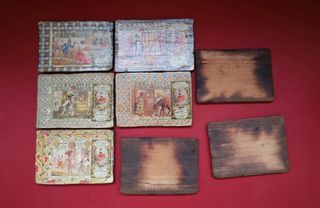 8 Piezas Madera Vintage Cubano