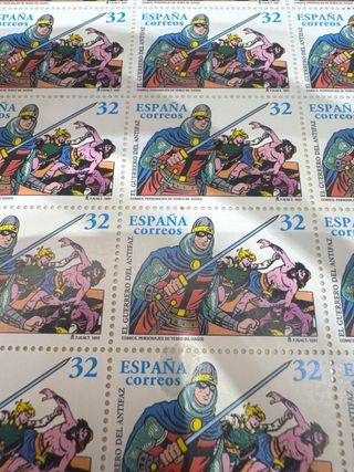 50 Sellos Correos 32 Pesetas Comics 1997