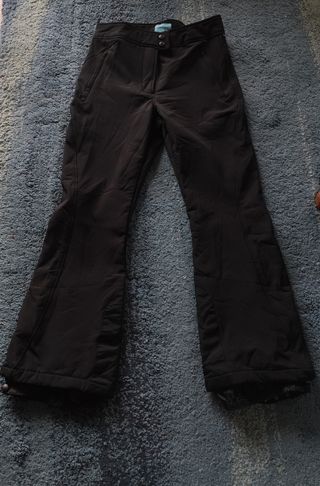 Pantalón de esquí negro ajustado elástico mujer L