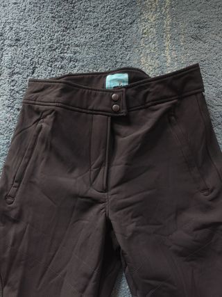 Pantalón de esquí negro ajustado elástico mujer L