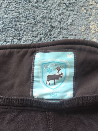 Pantalón de esquí negro ajustado elástico mujer L