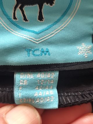 Pantalón de esquí negro ajustado elástico mujer L