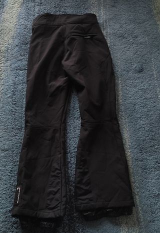 Pantalón de esquí negro ajustado elástico mujer L