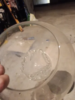 Pecera de cristal redonda