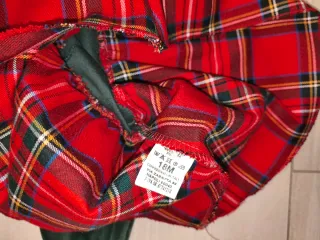 Vestitino neonata velluto verde