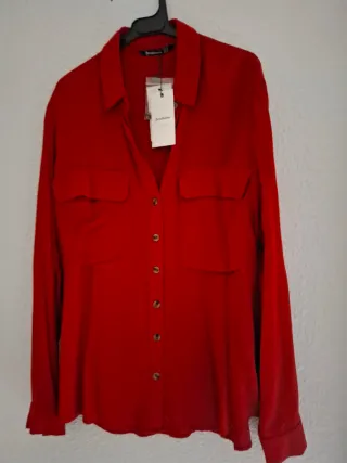 Blusa/Camisa Stradivarius Roja