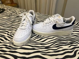 Zapatillas Nike Air Force 1 Blancas Azul Marino