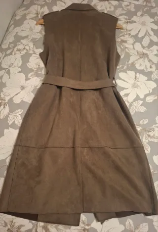 Chaleco ZARA Talla S Marrón de antelina