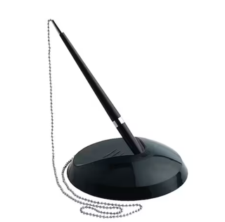 Penna a sfera con supporto + 2 refill nero