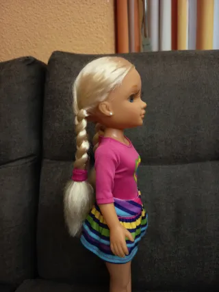 Muñeca Nancy Pelo Rubio Trenzas.
