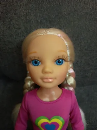 Muñeca Nancy Pelo Rubio Trenzas.