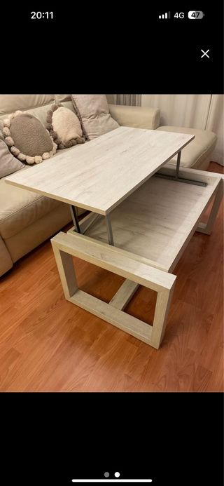 Mesa de centro elevable madera
