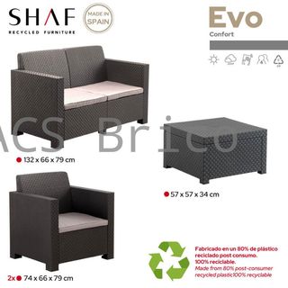Muebles Jardín Evo Confort Grafito