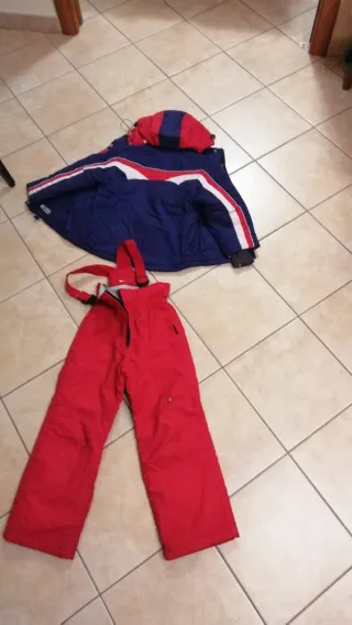 Completo sci bambino blu e rosso